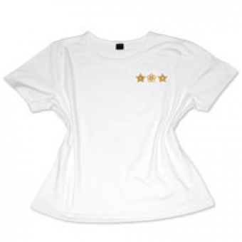 Venus-T-Shirt, weiß mit Golddruck für Damen